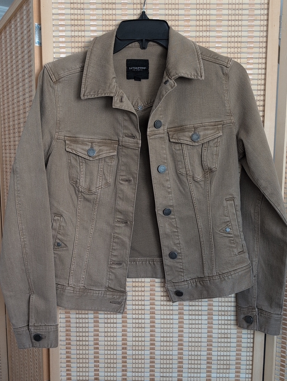 Liverpool Women's Button-Front Shirt Jacket in Olive Brown